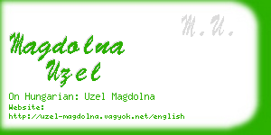 magdolna uzel business card